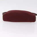 Christian Dior Trotter Canvas Shoulder Bag Red Gold Auth 207149-11