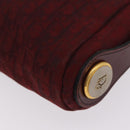 Christian Dior Trotter Canvas Shoulder Bag Red Gold Auth 207149-13