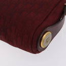 Christian Dior Trotter Canvas Shoulder Bag Red Gold Auth 207149-15