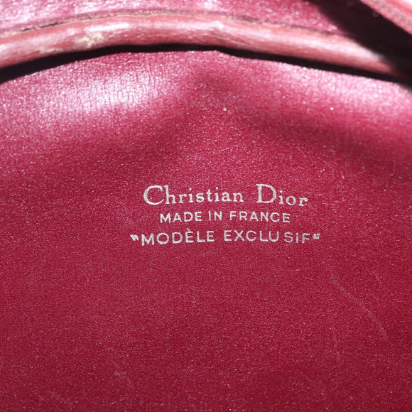 Christian Dior Trotter Canvas Shoulder Bag Red Gold Auth 207149