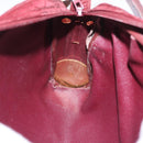 Christian Dior Trotter Canvas Shoulder Bag Red Gold Auth 207149-20