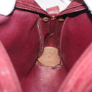 Christian Dior Trotter Canvas Shoulder Bag Red Gold Auth 207149-21