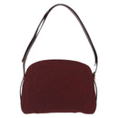 Christian Dior Trotter Canvas Shoulder Bag Red Gold Auth 207149-3