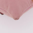 Saint Laurent Kahala Tote Bag Canvas Pink Silver Auth 207152A-15