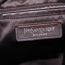 Saint Laurent Kahala Tote Bag Canvas Pink Silver Auth 207152A-22