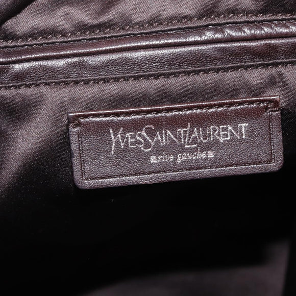 Saint Laurent Kahala Tote Bag Canvas Pink Silver Auth 207152A