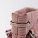Saint Laurent Kahala Tote Bag Canvas Pink Silver Auth 207152A-9