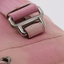 Saint Laurent Kahala Tote Bag Canvas Pink Silver Auth 207152A-10
