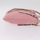 Saint Laurent Kahala Tote Bag Canvas Pink Silver Auth 207152A-3
