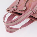 Saint Laurent Kahala Tote Bag Canvas Pink Silver Auth 207152A-7