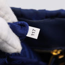 PRADA Gathered Hand Bag Nylon 2way Blue Gold Auth 207154A-26