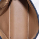 Christian Dior Trotter Canvas Hand Bag PVC Navy Gold Auth 207155A-17