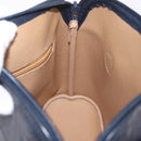 Christian Dior Trotter Canvas Hand Bag PVC Navy Gold Auth 207155A-18