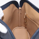 Christian Dior Trotter Canvas Hand Bag PVC Navy Gold Auth 207155A-19
