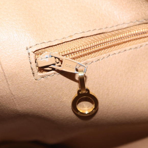 Christian Dior Trotter Canvas Hand Bag PVC Navy Gold Auth 207155A