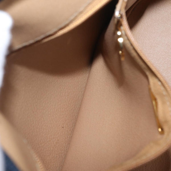 Christian Dior Trotter Canvas Hand Bag PVC Navy Gold Auth 207155A