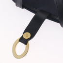 Christian Dior Trotter Canvas Hand Bag PVC Navy Gold Auth 207155A-22