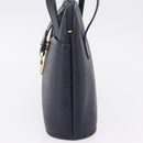 Christian Dior Trotter Canvas Hand Bag PVC Navy Gold Auth 207155A-4