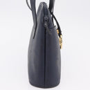 Christian Dior Trotter Canvas Hand Bag PVC Navy Gold Auth 207155A-5