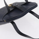 Christian Dior Trotter Canvas Hand Bag PVC Navy Gold Auth 207155A-6
