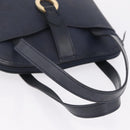 Christian Dior Trotter Canvas Hand Bag PVC Navy Gold Auth 207155A-7