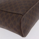 CELINE Macadam Canvas Vanity Pouch PVC Brown Gold Auth 207156-12