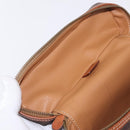 CELINE Macadam Canvas Vanity Pouch PVC Brown Gold Auth 207156-17