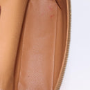 CELINE Macadam Canvas Vanity Pouch PVC Brown Gold Auth 207156-18