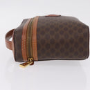CELINE Macadam Canvas Vanity Pouch PVC Brown Gold Auth 207156-5