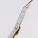 Miu Miu Shoulder Bag Leather White Gold Auth 207160V-11