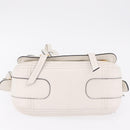 Miu Miu Shoulder Bag Leather White Gold Auth 207160V-13