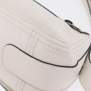 Miu Miu Shoulder Bag Leather White Gold Auth 207160V-17