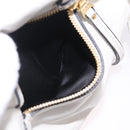 Miu Miu Shoulder Bag Leather White Gold Auth 207160V-29