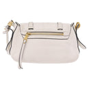 Miu Miu Shoulder Bag Leather White Gold Auth 207160V-4