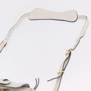 Miu Miu Shoulder Bag Leather White Gold Auth 207160V-14