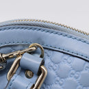 GUCCI Micro GG Canvas Guccissima Leather Outlet 2way Blue 449654 Auth 207167A-20
