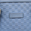 GUCCI Micro GG Canvas Guccissima Leather Outlet 2way Blue 449654 Auth 207167A-21
