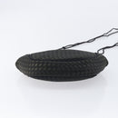 Bottega Veneta Tradechart Shoulder Bag Nylon Black Gold Auth 207169A-10