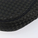 Bottega Veneta Tradechart Shoulder Bag Nylon Black Gold Auth 207169A-11
