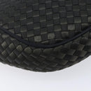 Bottega Veneta Tradechart Shoulder Bag Nylon Black Gold Auth 207169A-12