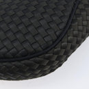Bottega Veneta Tradechart Shoulder Bag Nylon Black Gold Auth 207169A-13