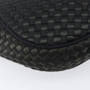 Bottega Veneta Tradechart Shoulder Bag Nylon Black Gold Auth 207169A-14