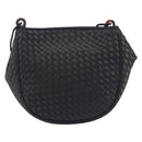 Bottega Veneta Tradechart Shoulder Bag Nylon Black Gold Auth 207169A-3