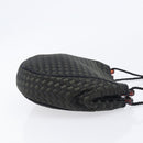 Bottega Veneta Tradechart Shoulder Bag Nylon Black Gold Auth 207169A-4