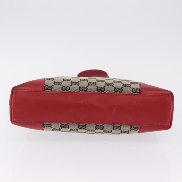 GUCCI GG Canvas Shoulder Bag Navy Gold 001 4231 Auth 207174