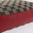 GUCCI GG Canvas Shoulder Bag Navy Gold 001 4231 Auth 207174-11