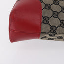 GUCCI GG Canvas Shoulder Bag Navy Gold 001 4231 Auth 207174-5