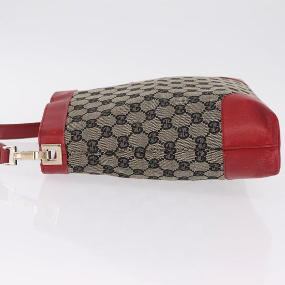 GUCCI GG Canvas Shoulder Bag Navy Gold 001 4231 Auth 207174