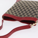 GUCCI GG Canvas Shoulder Bag Navy Gold 001 4231 Auth 207174-7