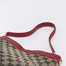 GUCCI GG Canvas Shoulder Bag Navy Gold 001 4231 Auth 207174-9